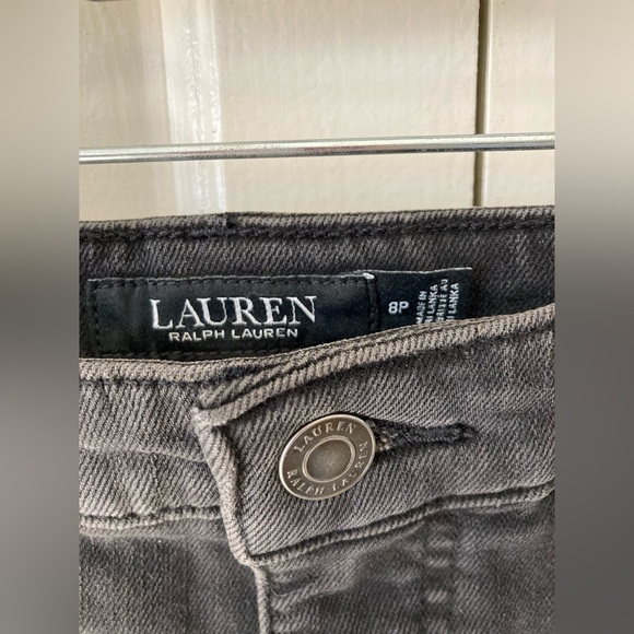 NWT RALPH LAUREN WOMEN HIGH-RISE SKINNY ANKLE JEANS PETITE SIZE BLACK - Picture 5 of 12